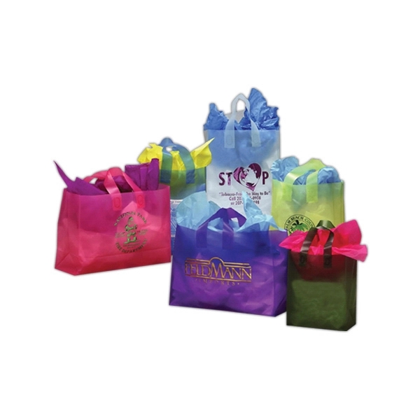 Frosted Colors Shopping Bag w/ Soft Loop Handle
