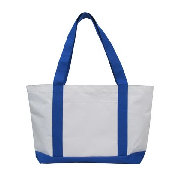 Classic Two Tone Polyester Tote - Image 3