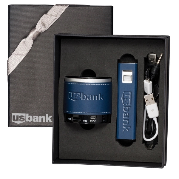 Tuscany™ Power Bank and Bluetooth Speaker Gift Set - Image 4