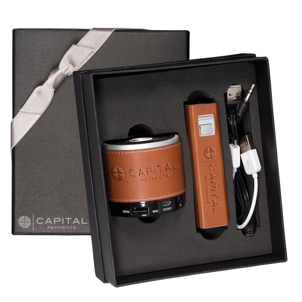 Tuscany™ Power Bank and Bluetooth Speaker Gift Set - Image 5