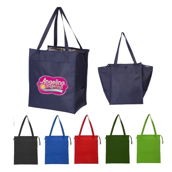 Eco Insulated Grocery Tote with Side Pocket - Image 1