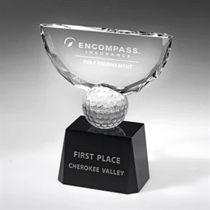 Crowned Golf Trophy 8"
