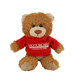 8" Brown Sugar Bear with shirt and one color imprint
