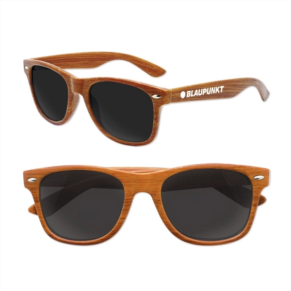 Iconic Dark "Wood" Grain Sunglasses