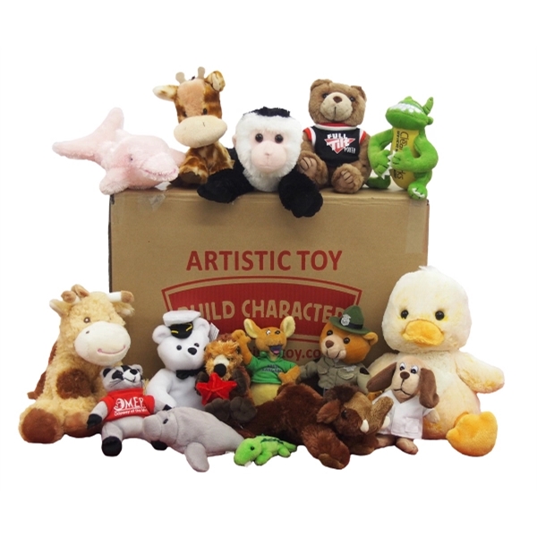 100 Assorted Size and Style Plush Toys