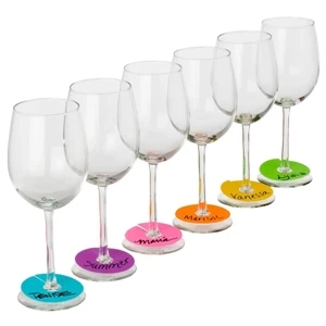 Neon Party Wine Glass Paper Tags (24 each)