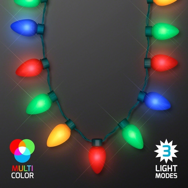 Jumbo Christmas Bulb Light Necklaces, Bulk Packaging - Image 2