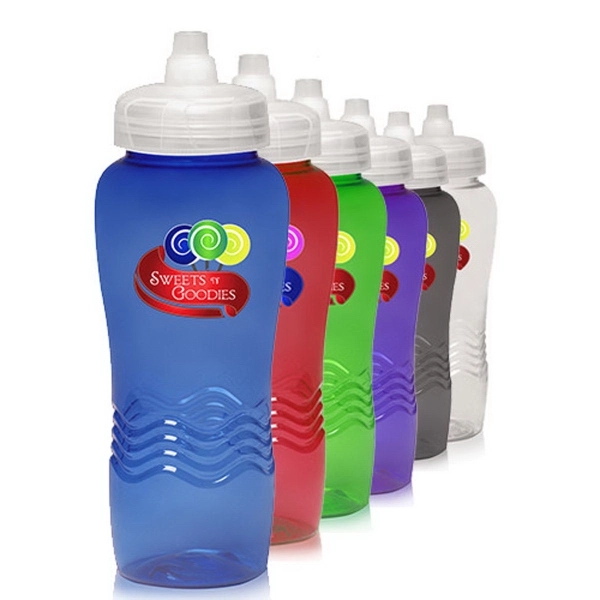 26 oz. Wave Plastic Water Bottle