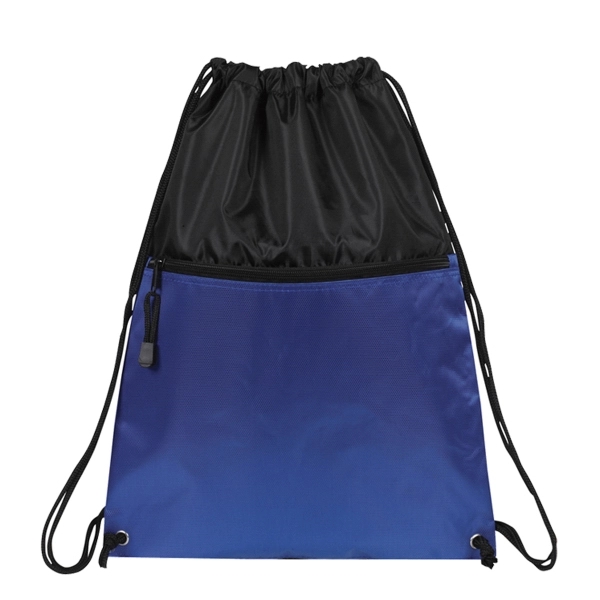Dobby Nylon Drawstring Backpack - Image 3