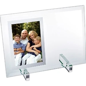 Beveled glass vertical mirror photo frame