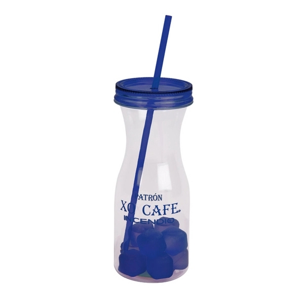 30 OZ. CARAFE STYLE WATER BOTTLE WITH MATCHING ICE STRAW AND - Image 3