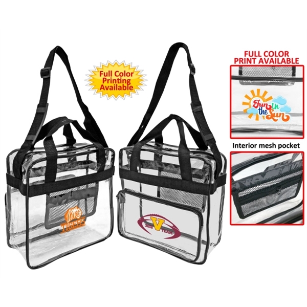 Deluxe Clear Stadium Messenger Tote