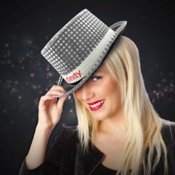 Sequin Top Hat-Imprintable Bands Available - Image 1