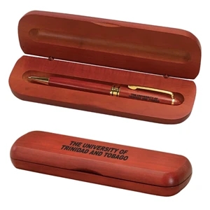 Rosewood Case With Pen Gift Set