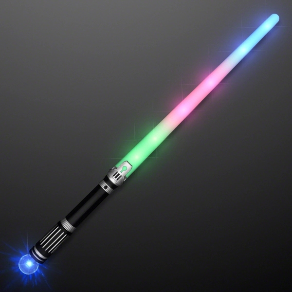 Short Saber Light Staff with Crystal Ball Handle - Image 2