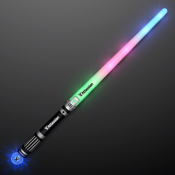 Short Saber Light Staff with Crystal Ball Handle - Image 1