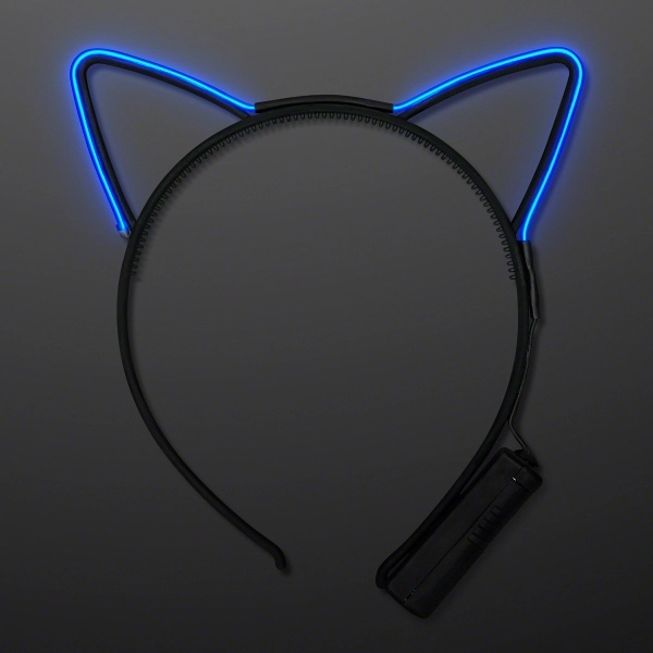 EL Wire Cat Ears Headband - Image 2