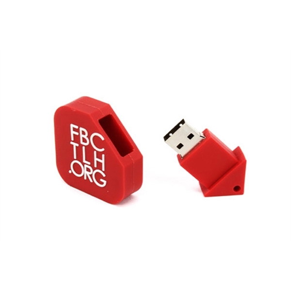 Custom 2D PVC USB Flash Drive - Square Shaped - Image 1