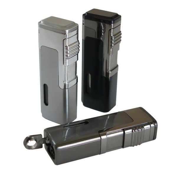 The Tsunami Quad Torch Red Flame Cigar Lighter - Image 1