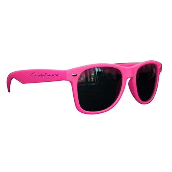 Matte Soft Rubberized Miami Sunglasses - Image 6