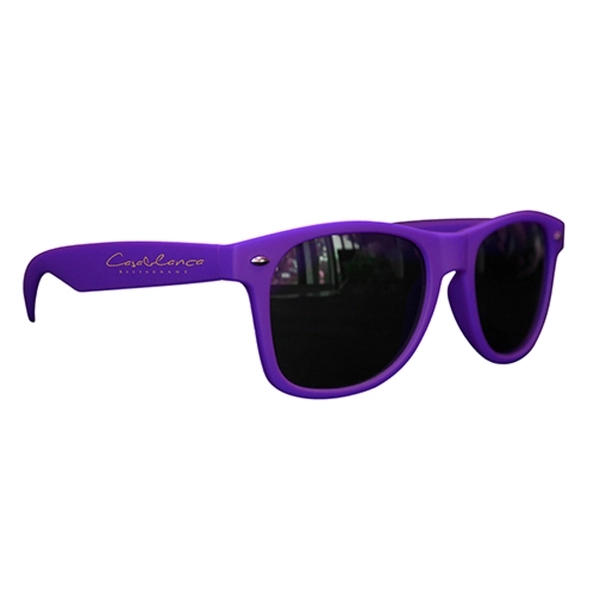 Matte Soft Rubberized Miami Sunglasses - Image 8
