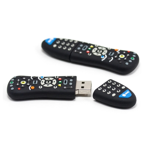 Custom 3D PVC USB Flash Drive - TV Remote Control Shaped