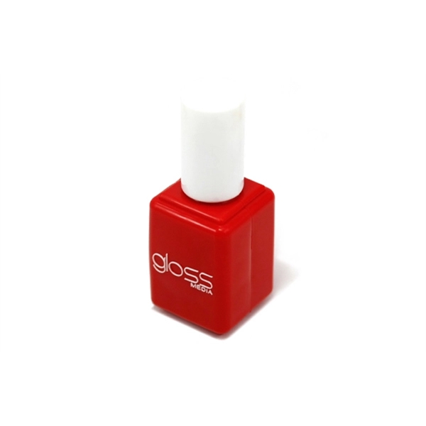 Custom 3D PVC USB Flash Drive - Red Nail Polish Shaped - Image 2