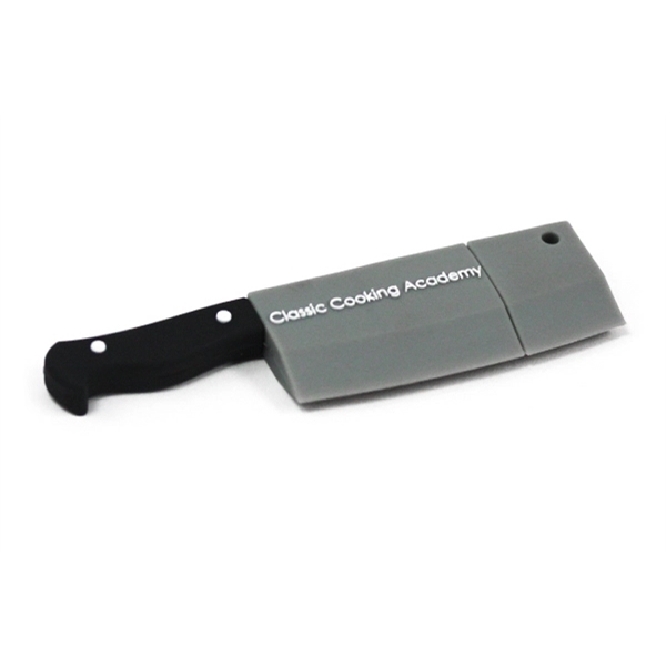 Custom 3D PVC USB Flash Drive - Kitchen Knife Shaped - Image 1