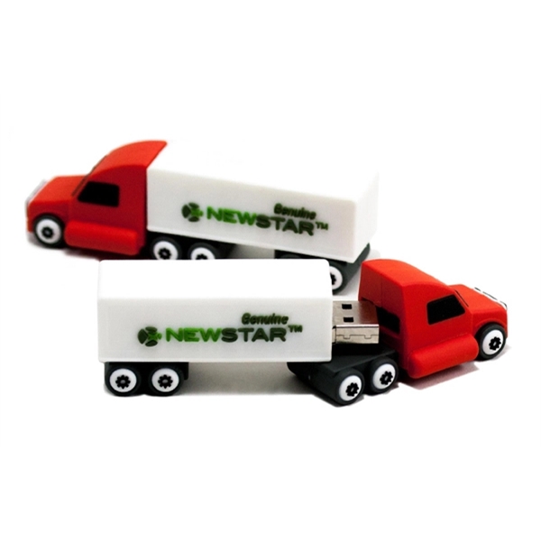 Custom 3D PVC USB Flash Drive - Truck Shaped - Image 1