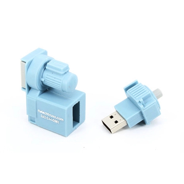 Custom 3D PVC USB Flash Drive - Electric Motor Shaped - Image 4