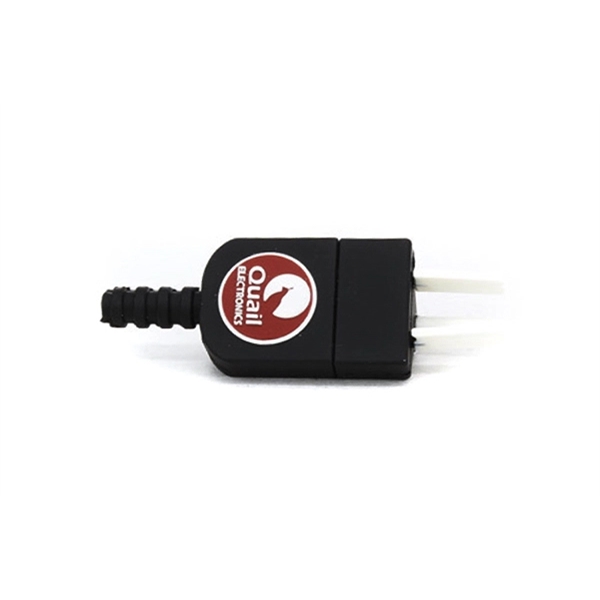 Custom 3D PVC USB Flash Drive - IEC Power Plug Shaped - Image 1