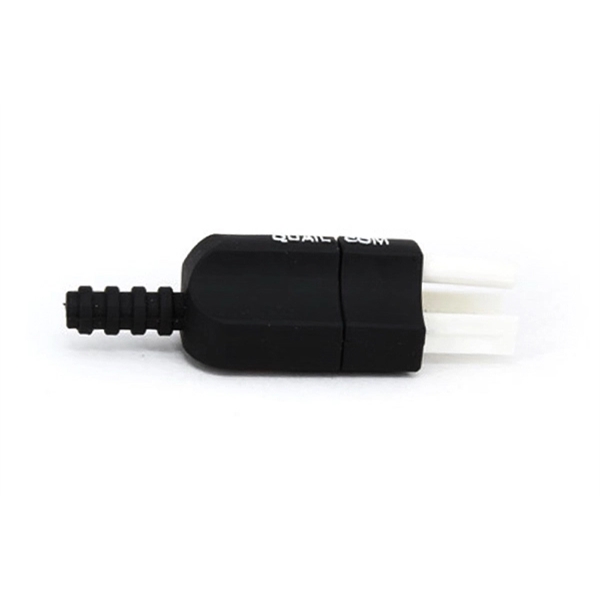 Custom 3D PVC USB Flash Drive - IEC Power Plug Shaped - Image 3