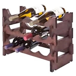 VinRack™12 Bottle Wine Rack (3 layers 4 bottles) Stained