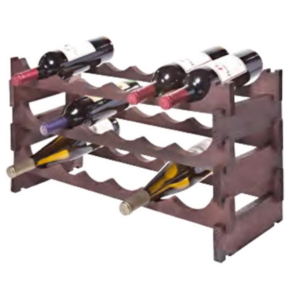 VinRack™18 Bottle Wine Rack (3 layers 6 bottles) Stained