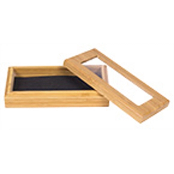 Waiter's Corkscrew Bamboo Box, Two Piece, Window Lid - Image 1