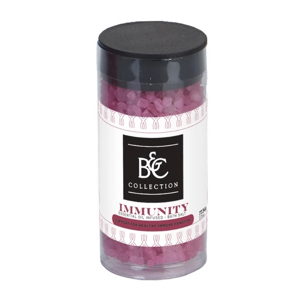 Essential Oil Infused Bath Salts in 3" Cylinder Tube - Image 1