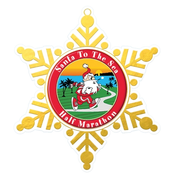 Express Vibraprint™ Snowflake Holiday Ornament - Image 1
