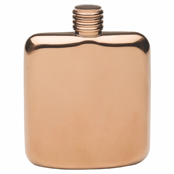 Copper Plated Sleekline Pocket Flask, 4 oz. - Image 1