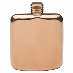 Copper Plated Sleekline Pocket Flask, 4 oz.