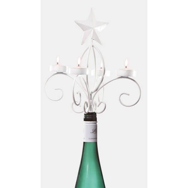 White Star Wine Bottle Candelabra - Image 1