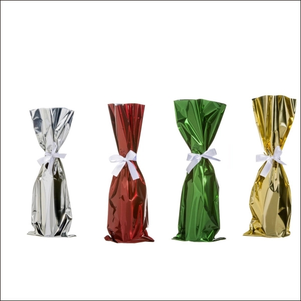 Mylar Wine Bags with Ribbons, Retail Pack - Image 1