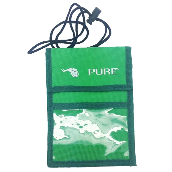 Neck Wallet w/ Flap Top, Adjustable Rope and Pen Holder - Image 2