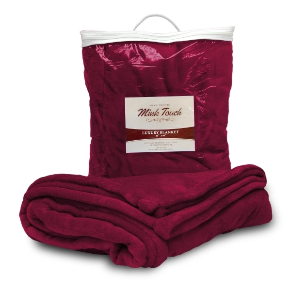 Oversize Mink Touch Luxury Blanket Embroidered - Image 1
