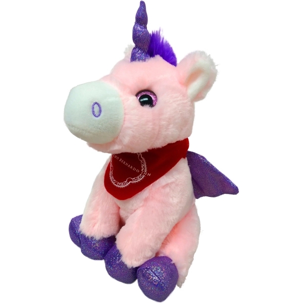 9" Bright Color Pink Unicorn - Image 1