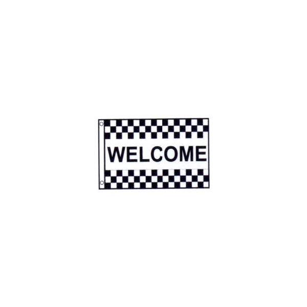 Checkered Message Flag - 4' x 6' - Image 2