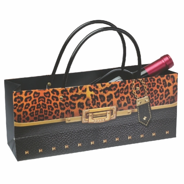 Cheetah Purse Horizontal Wine Bottle Bag