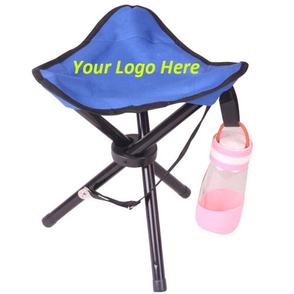 Folding Tripod Stool Chair With Carrying Bag - Image 2