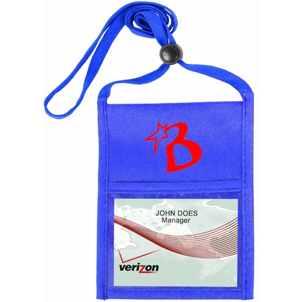 Polyester Economy Event Neck wallet w/ 3/8" Lanyard - Image 9