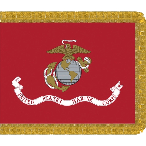 Marine Corp Personal Flags 3' x 4' 4" w/Fringe