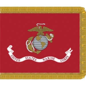 Marine Corp Personal Flags 3' x 4' 4" w/Fringe